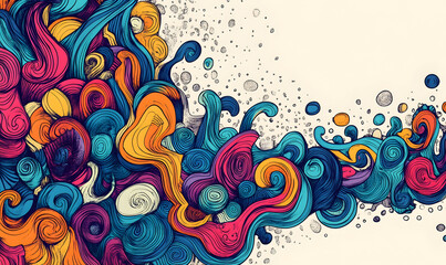 abstract doodle hand drawn design background