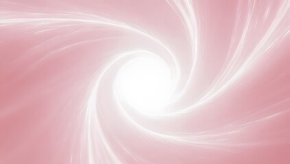 Poster - white glowing spiral on light pink background