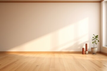 Wall Mural - Clean minimal empty room architecture flooring building.