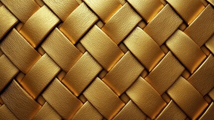 A gold woven pattern with a gold background