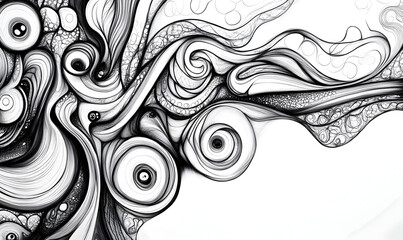 hand drawn abstract doodle style