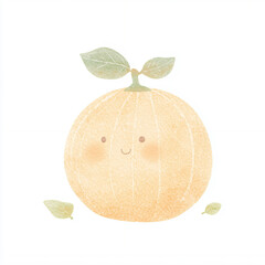 Wall Mural - Cute Smiling Orange.