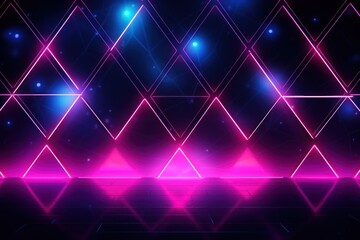 Poster - Geometric shapes background neon backgrounds abstract.