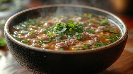 Steaming Bowl of Noodle Soup