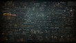 © Paul Peery - Complex Theoretical Physics Chalkboard Filled With Advanced Mathematical Equations Diagrams And Scientific Notations
