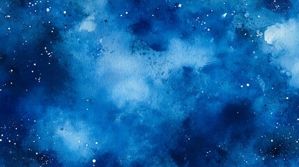 Canvas Print - Watercolor Painting of a Starry Night Sky