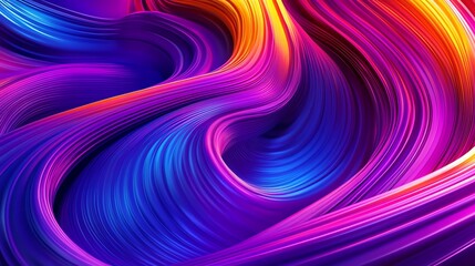 Poster - Abstract Colorful Swirling Lines