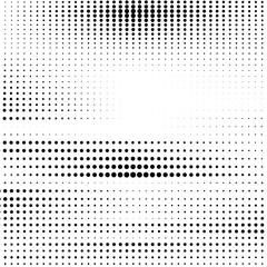 Poster - Halftone faded gradient texture, seamless patter of black dot, grunge halftone background, monochrome abstract backdrop