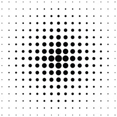 Poster - Comic vector halftone dots. black dots on white background. seamless dotted pattern. gradient dotted overlay. vector illustration