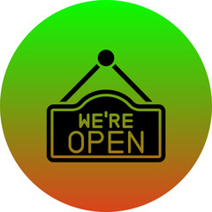 Sticker - Open sign Icon