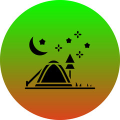 Wall Mural - Night camping Icon