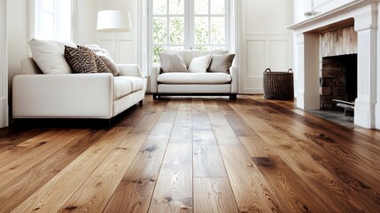 Sticker - Wooden Floor in Living Room.