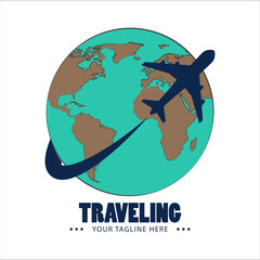 modern color agency travel check business logo. transport, logistics delivery logo design