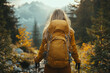 © Viktoriya - A person hiking in a scenic nature location, emphasizing sustainable and mindful travel practices.