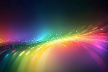 Wall Mural - Abstract background with glowing rainbow colors.