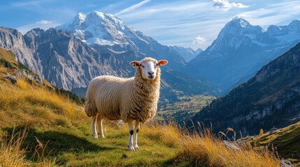 Sheep in the Swiss Alps