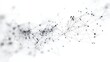 © arthit - Abstract tech network with connection dots on a white background. Plexus lines forming a digital web, representing big data analysis and futuristic technology.