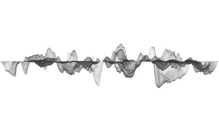Fototapete - Rippling abstract waveform animation background concept