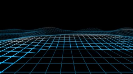 Aufkleber - Animation of moving forward on a grid plane