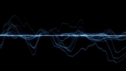 Fototapete - Rippling abstract waveform animation background concept
