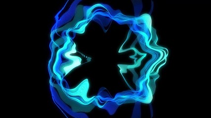 Aufkleber - Circular waveform animation background concept