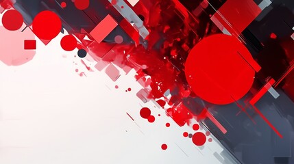 Sticker - Vibrant Abstract Design Featuring Bold Red and Black Elements