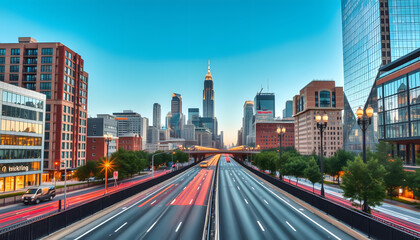 City road architecture cityscape isolated with white highlights, png