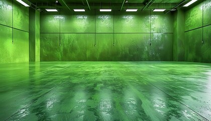 Wall Mural - Develop a visually dynamic backdrop using abstract green