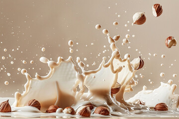 Wall Mural - Hazelnut Milk Splash