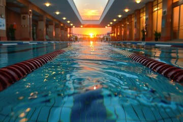 Sparkling Blue Olympic Pool - Refreshing and Invigorating