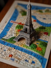 Eiffel Tower on the puzzle