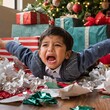 © Lindsay - child with christmas gift and having temper tantrum