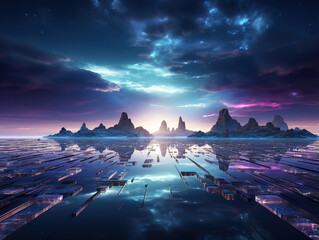 Wall Mural - Unbelievable Futuristic background concept