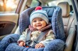 © nilawan - Happy Baby in Car Seat.
