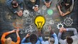 © mirifadapt - group of innovators brainstorming ideas for a disruptive technology