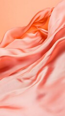 Abstract Coral Silk Fabric Background Texture