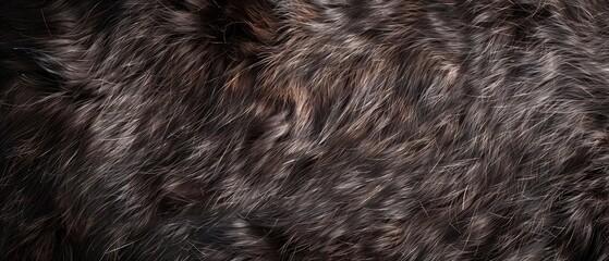closeup of dark brown fur background