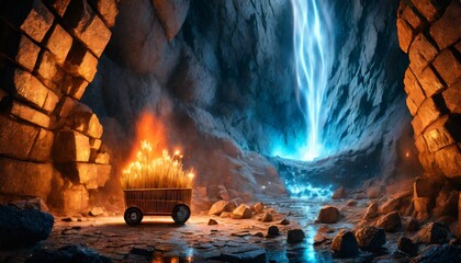 Wall Mural - night in the cave