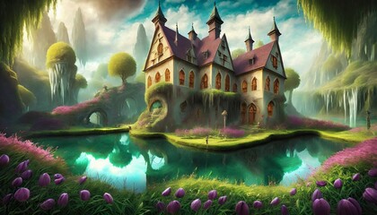 Canvas Print - fairy tale house