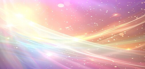 Dreamy Pastel Abstract with Glowing Lines and Shimmering Stars Digital Art, Abstract Background, Soft Colors, Pastel Colors, Light and Shadow