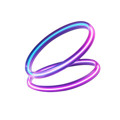 Wall Mural - a vibrant neon ring with dynamic colors, symbolizing motion and energy in a modern, digital art styl