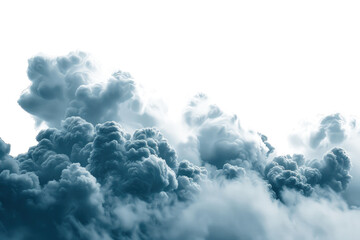 dark thunderstorm clouds isolated on white or transparent png