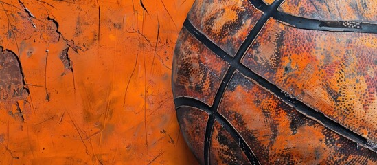 Old basketball texture, grunge background