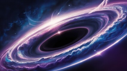 Wall Mural - Black Hole and Nebula Illustration