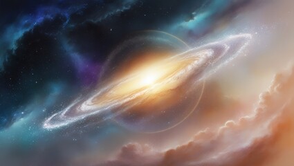 Wall Mural - Cosmic Galaxy Illustration Background