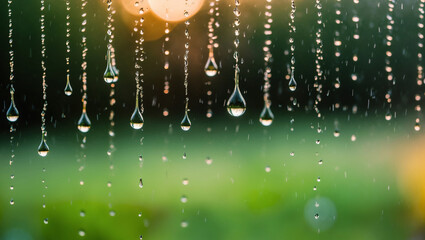 Wall Mural - Rain drops.