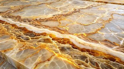 Poster - Shiny onyx marble surface with intricate details , polished, high resolution, black, luxurious, elegant, stone, texture