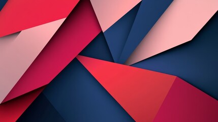 Wall Mural - an abstract background with overlapping geometric shapes in shades of red, pink, and blue. this desi