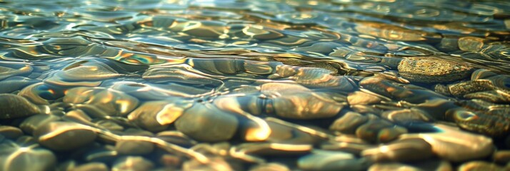 Crystal clear water with gentle ripples