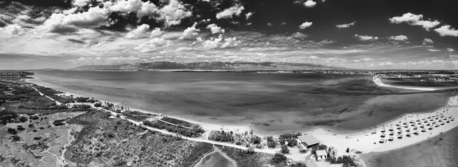 Canvas Print - Panoramic aerial view of Zadar Queen's Beach, Croatia